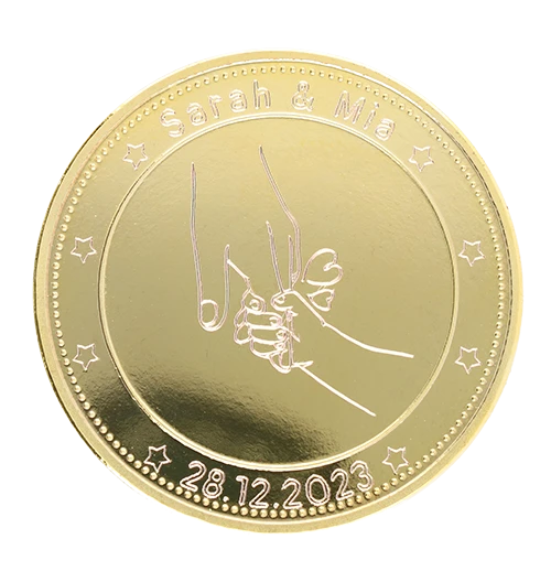 Pièce de monnaie personnalisée comme souvenir individuel